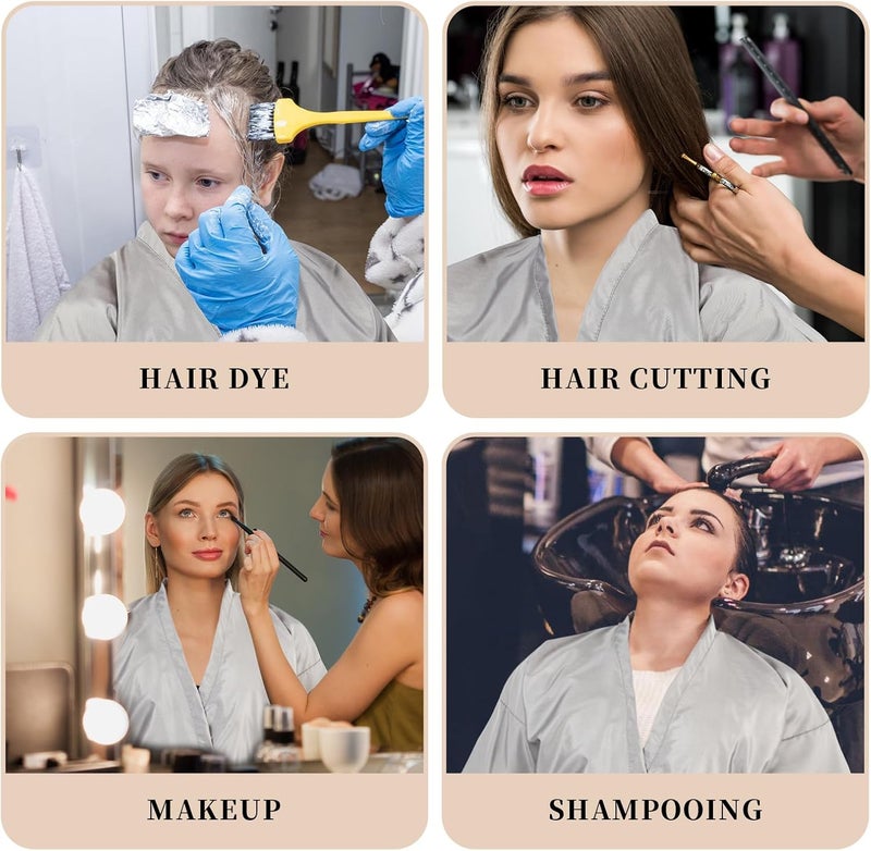 YELEGAI Salon Client Gown Robes Cape Hair Cutting Smock with Adjustable Tie for Hair Cutting Barber Hairstyling - Image 5